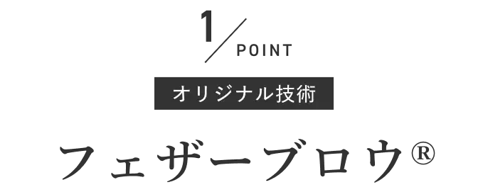 POINT1 オリジナル技術 フェザーブロウ