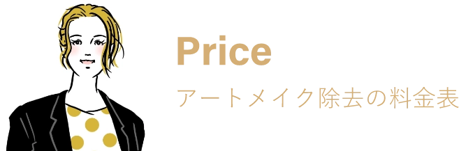 Priceアートメイク除去の料金表