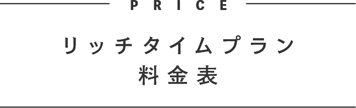 PRICEリッチタイムプラン料金表