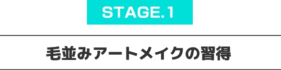 STAGE.1毛並みアートメイクの習得
