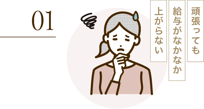 頑張っても給料なかなか上がらない