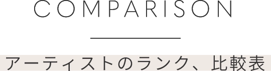 COMPARISONフレッシュ・アーティストとトップ・アーティストとの違い