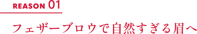 REASON 01 フェザーブロウで自然すぎる眉へ