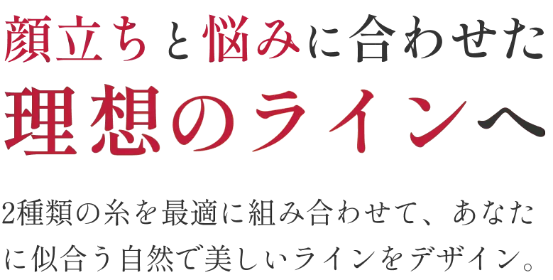 顔立ちと悩みに合わせた理想のラインへ