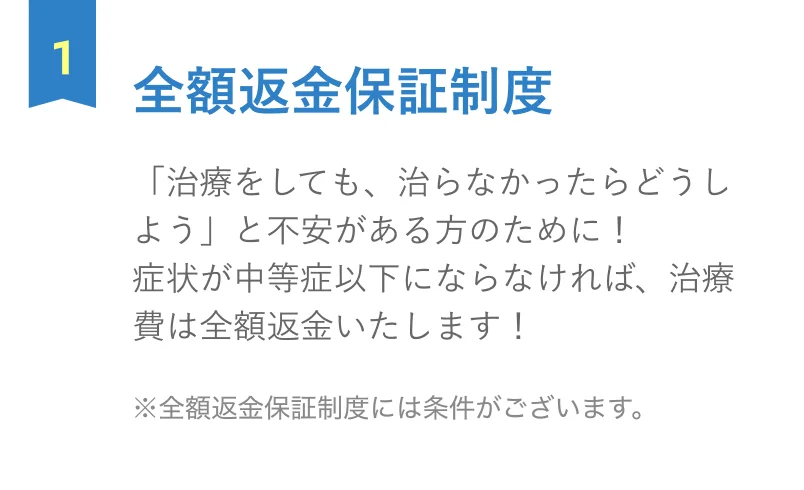 全額返金保証制度